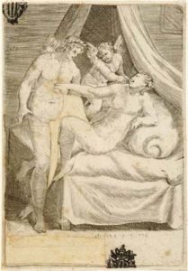 Cupido mostra Dafne ad Apollo (dalla serie: Amorosi diletti degli Dei)